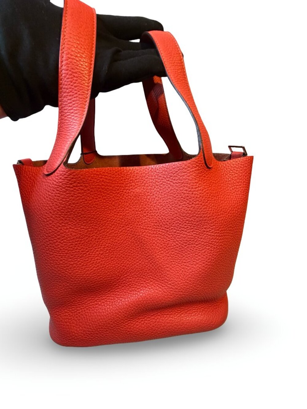 Hermès Picotin Lock 22 Rouge Pivoine Clemence Palladium HW